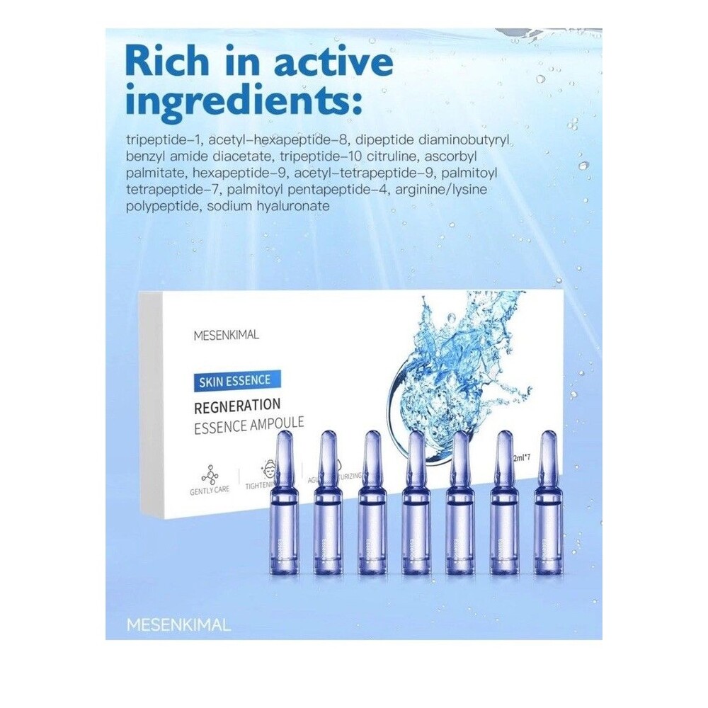 Mesenkimal Hyaluronic Acid Serum Anti Aging Skin Essence Regeneration 7 Ampoules